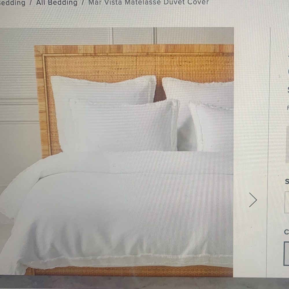 Serena & Lily White Textured Duvet Cover